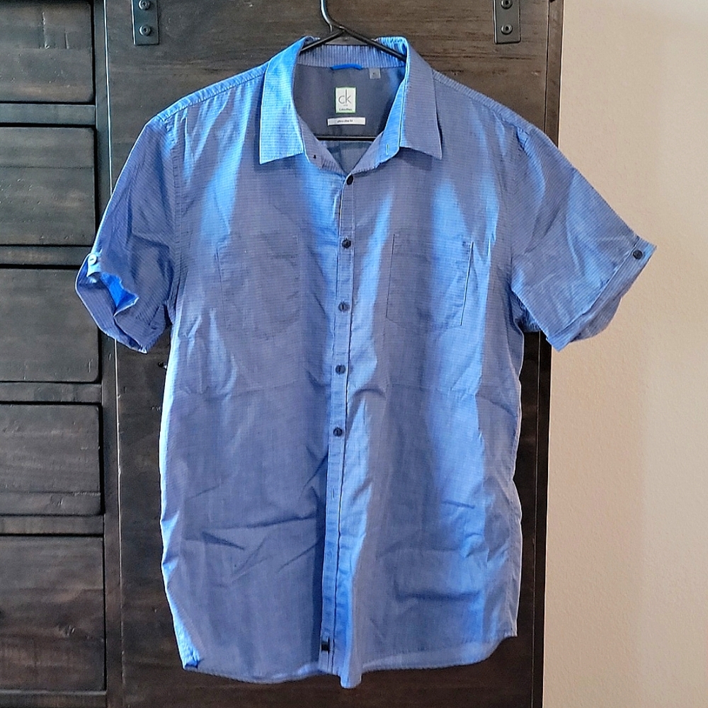Calvin Klein one button down shirt xl ultra slim fit